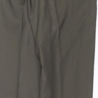 Mens UK Size 38 in Chunes Regular Fit Dress Pants Green Trousers
