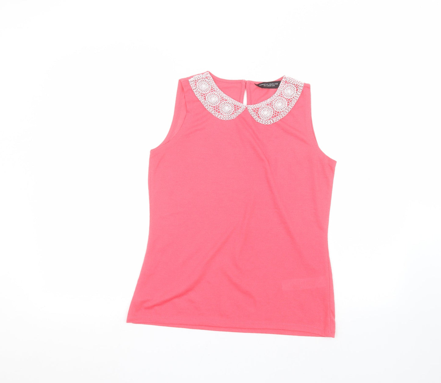 Womens UK Size 10 Dorothy Perkins Pink Basic T-Shirt