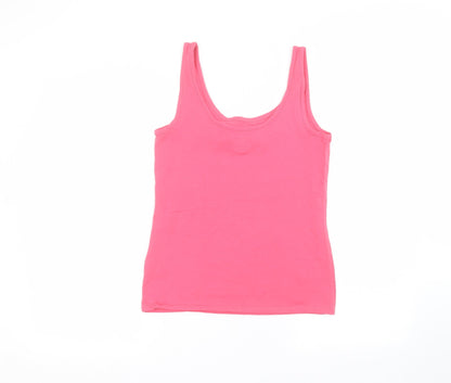 Womens UK Size 12 NEXT Pink Basic Tank