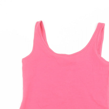 Womens UK Size 12 NEXT Pink Basic Tank