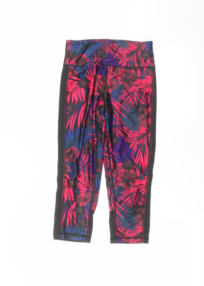 Womens UK Size 8 Matalan  Cropped Black Leggings