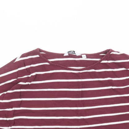 New Look Girls Red Striped  Basic T-Shirt Size 12-13 Years
