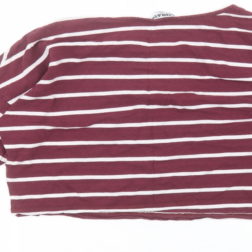 New Look Girls Red Striped  Basic T-Shirt Size 12-13 Years