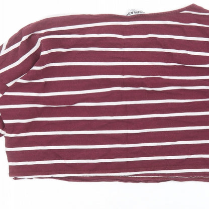 New Look Girls Red Striped  Basic T-Shirt Size 12-13 Years