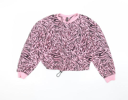 Womens UK Size XS H&M Pink Pullover Jumper