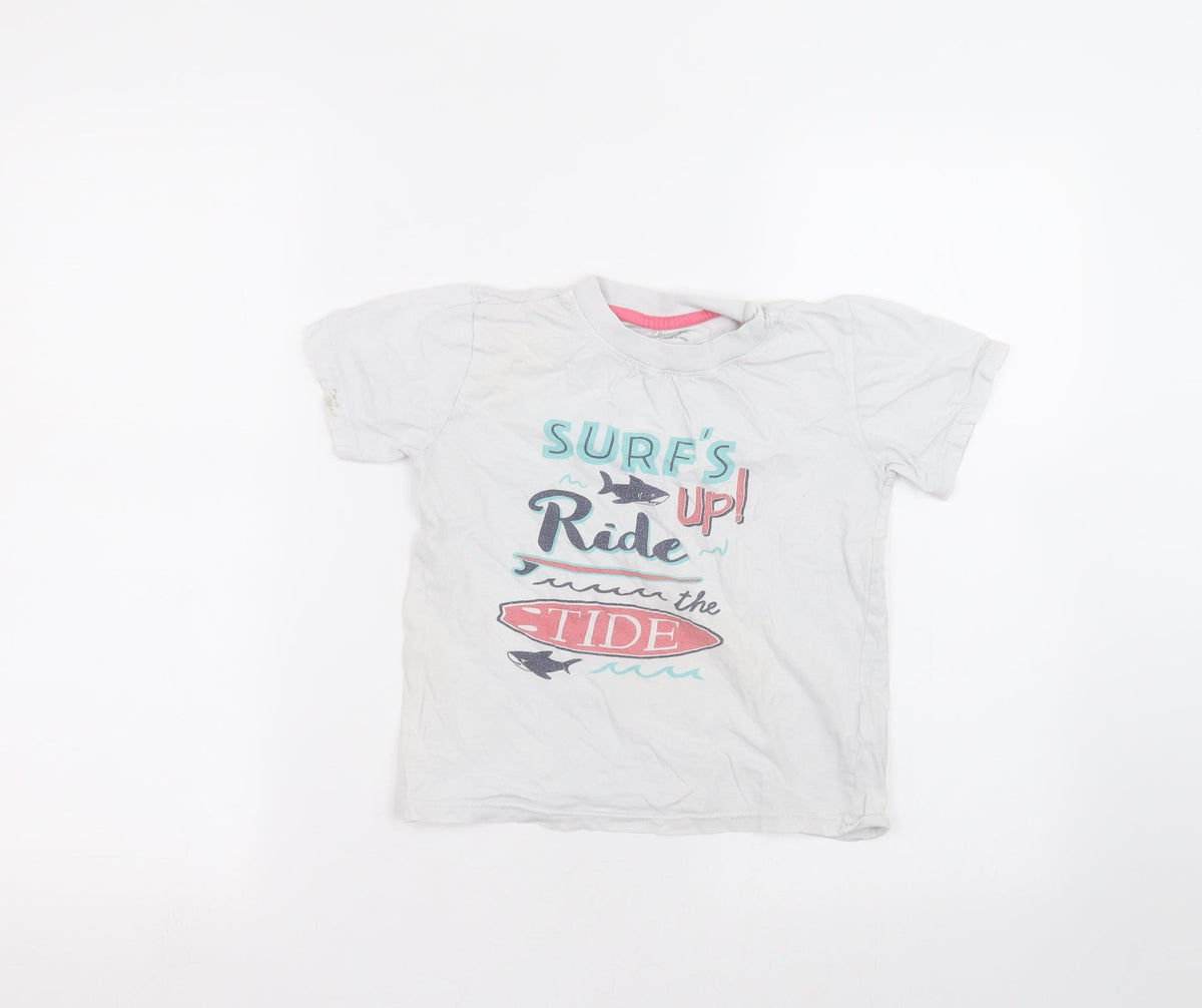 Additional front view of Primark girls’ white basic t-shirt, size 5-6, years
