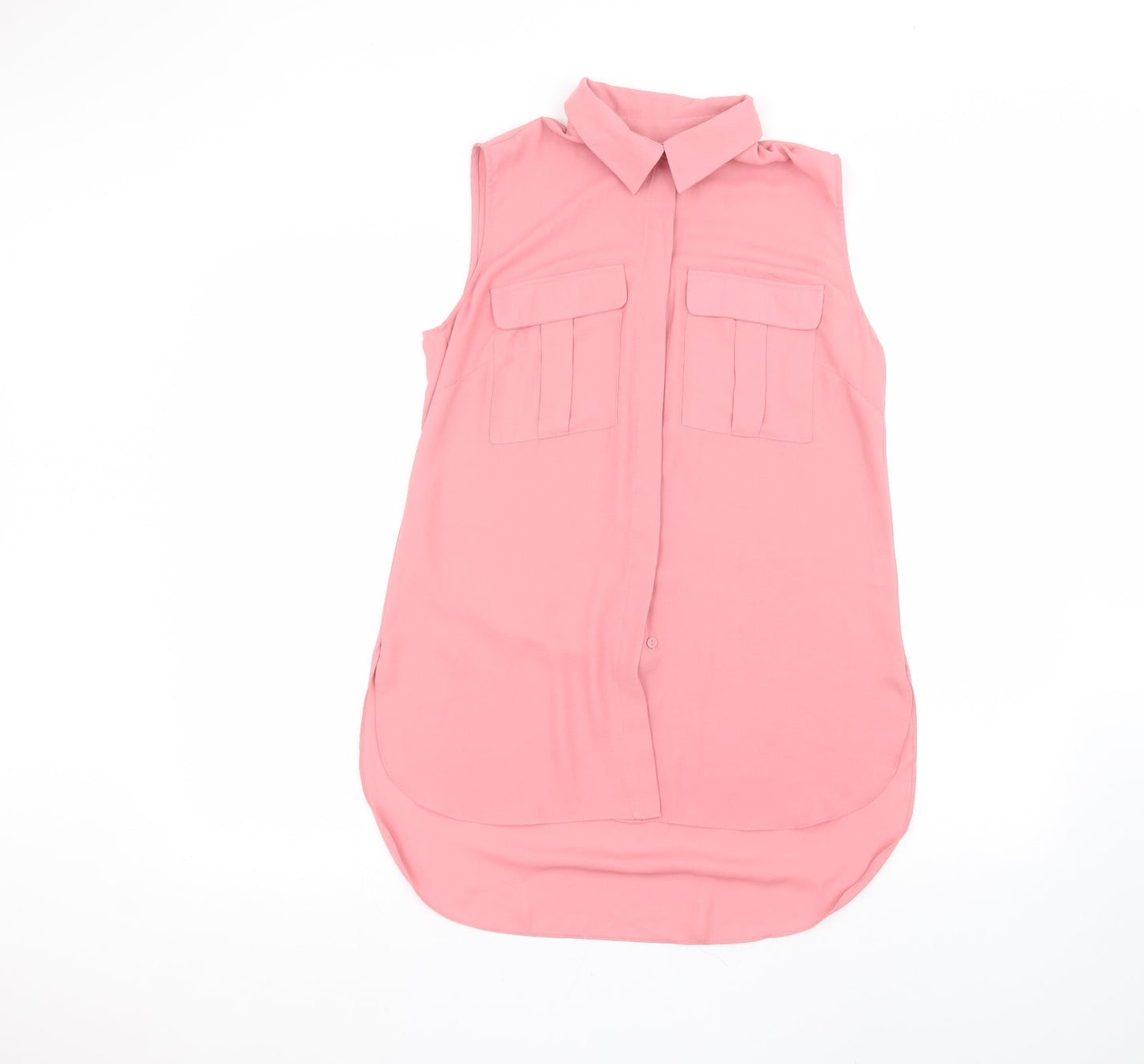 Womens UK Size 10 Atmosphere Pink Basic Button-Up