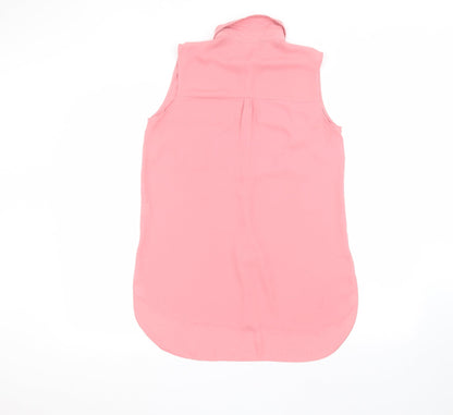 Womens UK Size 10 Atmosphere Pink Basic Button-Up
