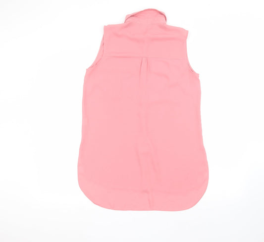 Womens UK Size 10 Atmosphere Pink Basic Button-Up