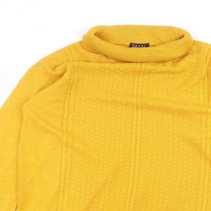 Boohoo Womens Yellow   Basic T-Shirt Size XL