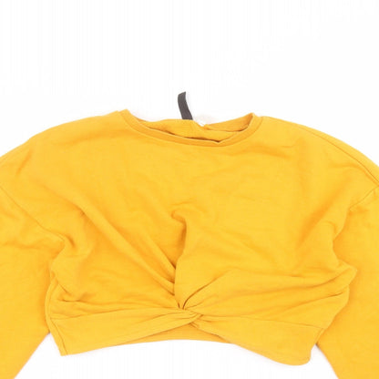 H&M Womens Yellow   Pullover Jumper Size S