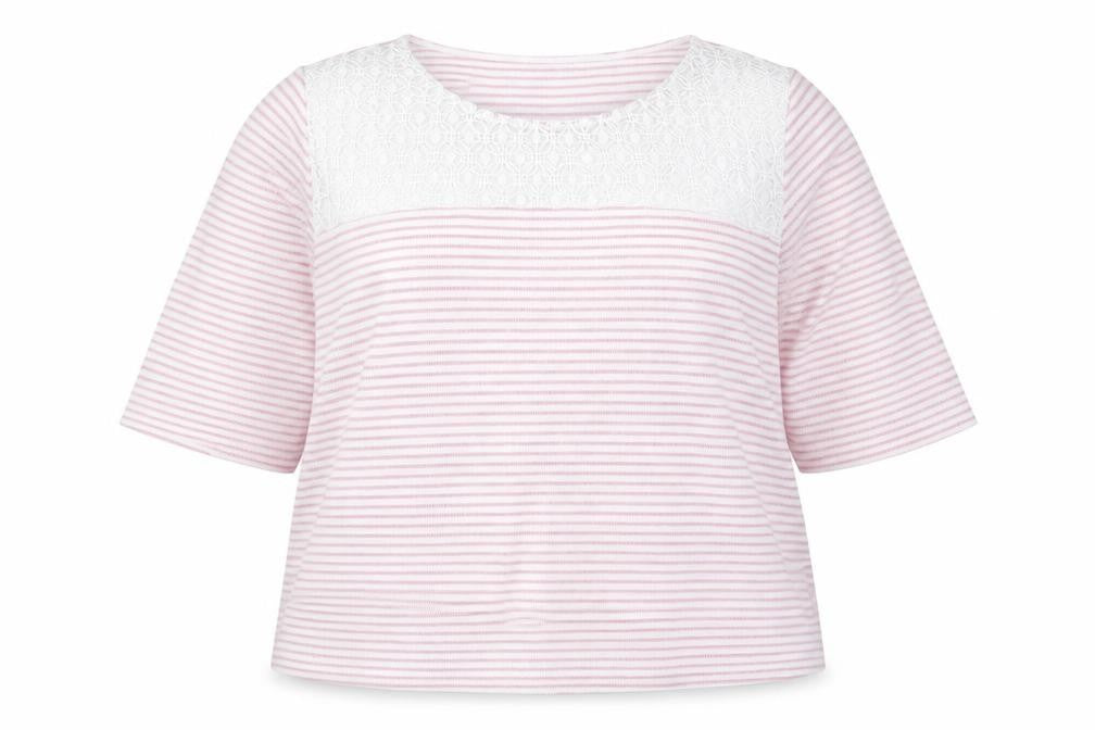 Bonmarché Womens Pink Striped Pullover Jumper Size 20