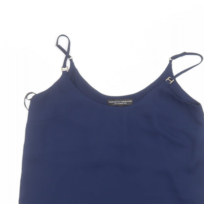 Womens UK Size 8 Dorothy Perkins Blue Basic Blouse