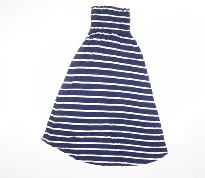 New Look Womens Blue Striped  A-Line  Size 8