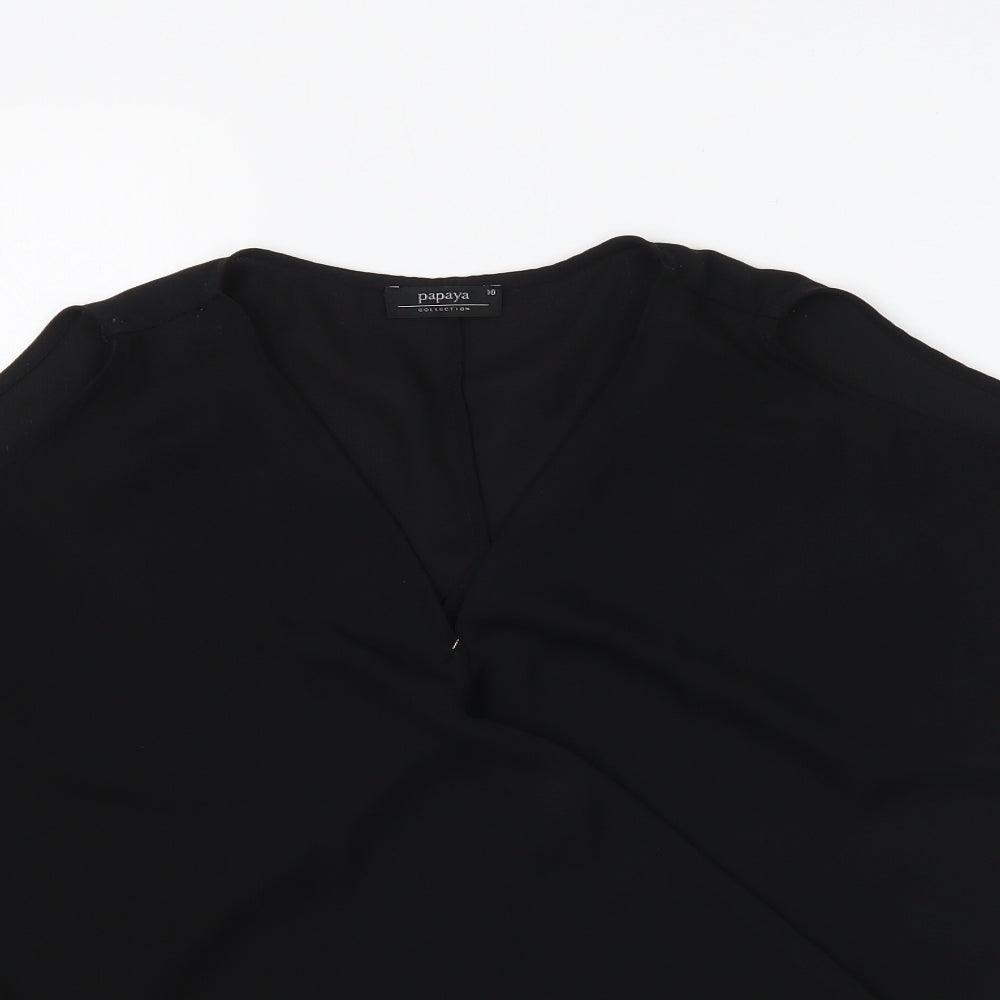 Matalan Womens Black   Basic Blouse Size 10  - Shoulder cut out