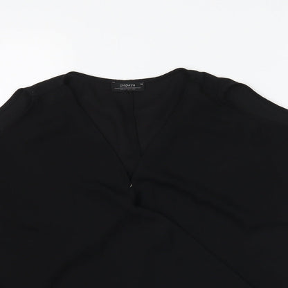 Matalan Womens Black   Basic Blouse Size 10  - Shoulder cut out