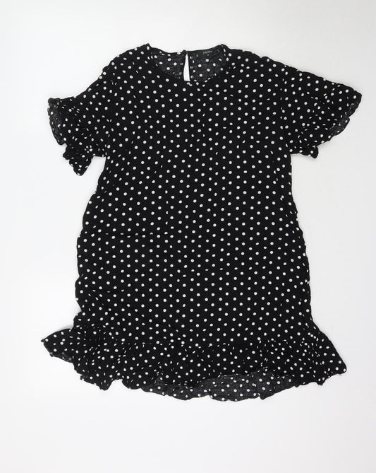 Papaya Womens Black Polka Dot  Mini  Size 10