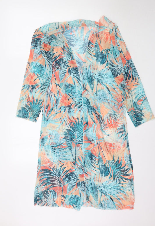 Boohoo Womens Multicoloured Floral  Cardigan Jumper Size S  - Light cover up