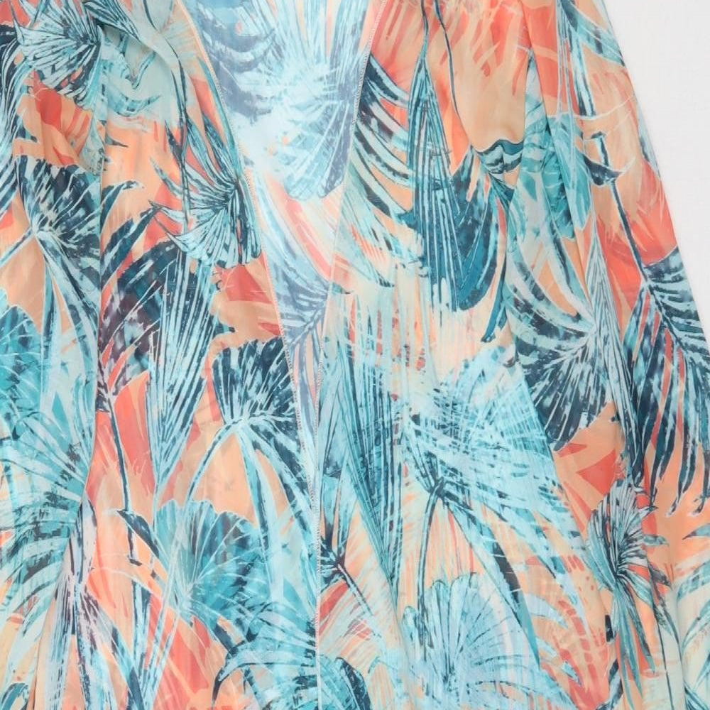 Boohoo Womens Multicoloured Floral  Cardigan Jumper Size S  - Light cover up