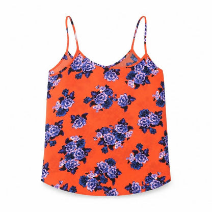 Front view of Matalan women’s multicoloured floral camisole blouse, size UK 12
