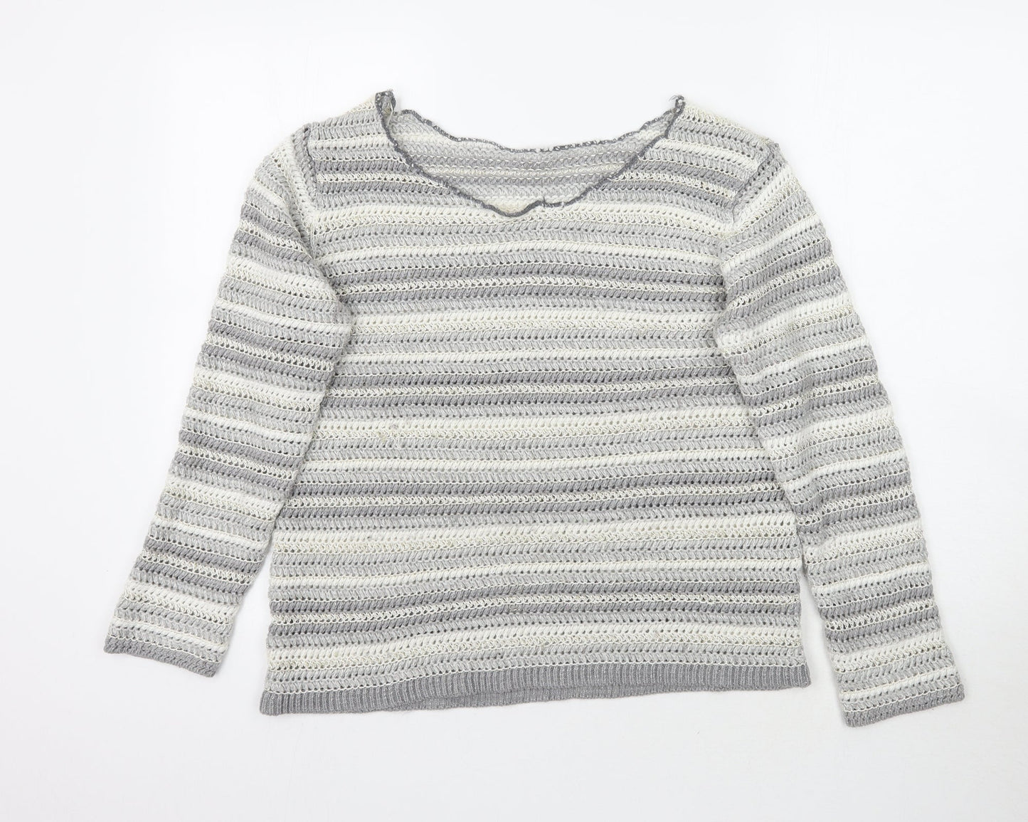 Womens UK Size 16 Preworn Grey Pullover Jumper