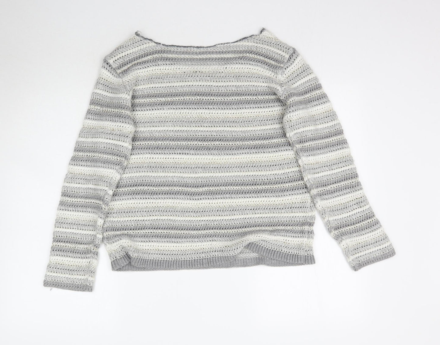 Womens UK Size 16 Preworn Grey Pullover Jumper