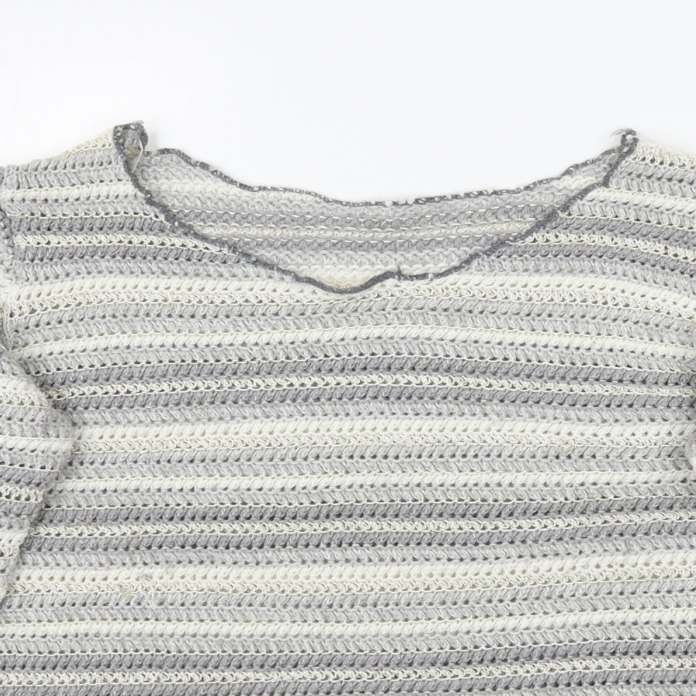 Womens UK Size 16 Preworn Grey Pullover Jumper