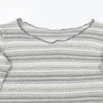 Womens UK Size 16 Preworn Grey Pullover Jumper