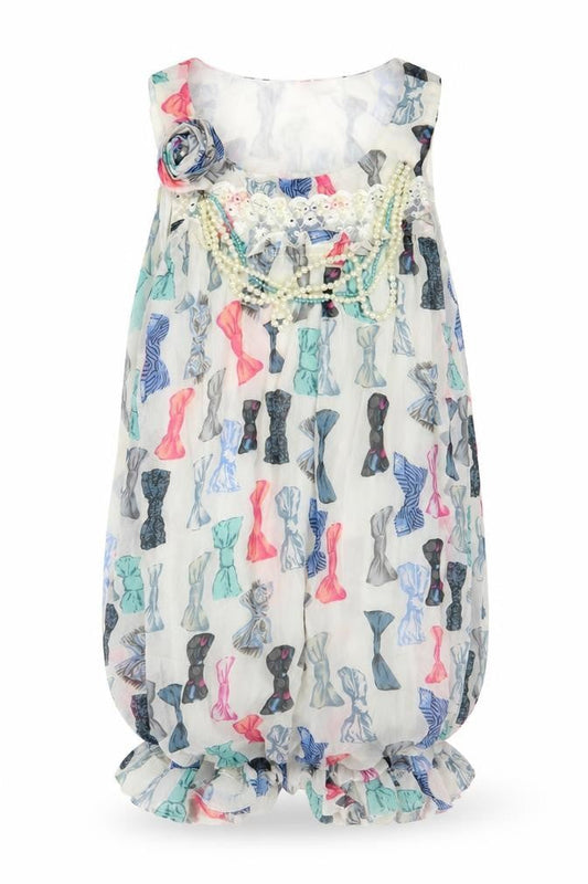 Front view of Tsega women’s multicoloured mini, size S, - bow tie print