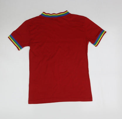 Daisy Street Womens Red   Basic T-Shirt Size 6  - Rainbow
