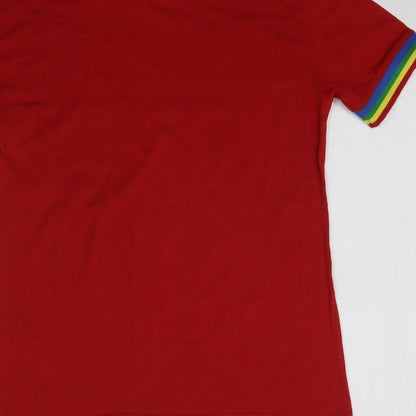 Daisy Street Womens Red   Basic T-Shirt Size 6  - Rainbow
