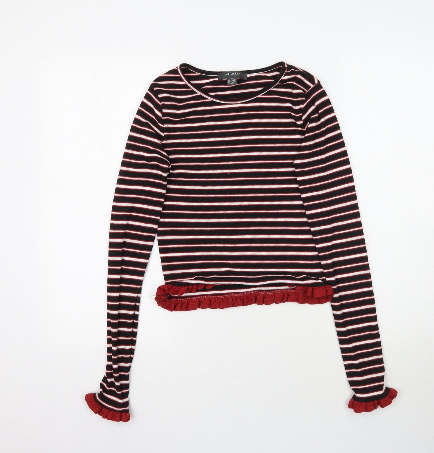 Primark Womens Multicoloured Striped  Basic T-Shirt Size XS