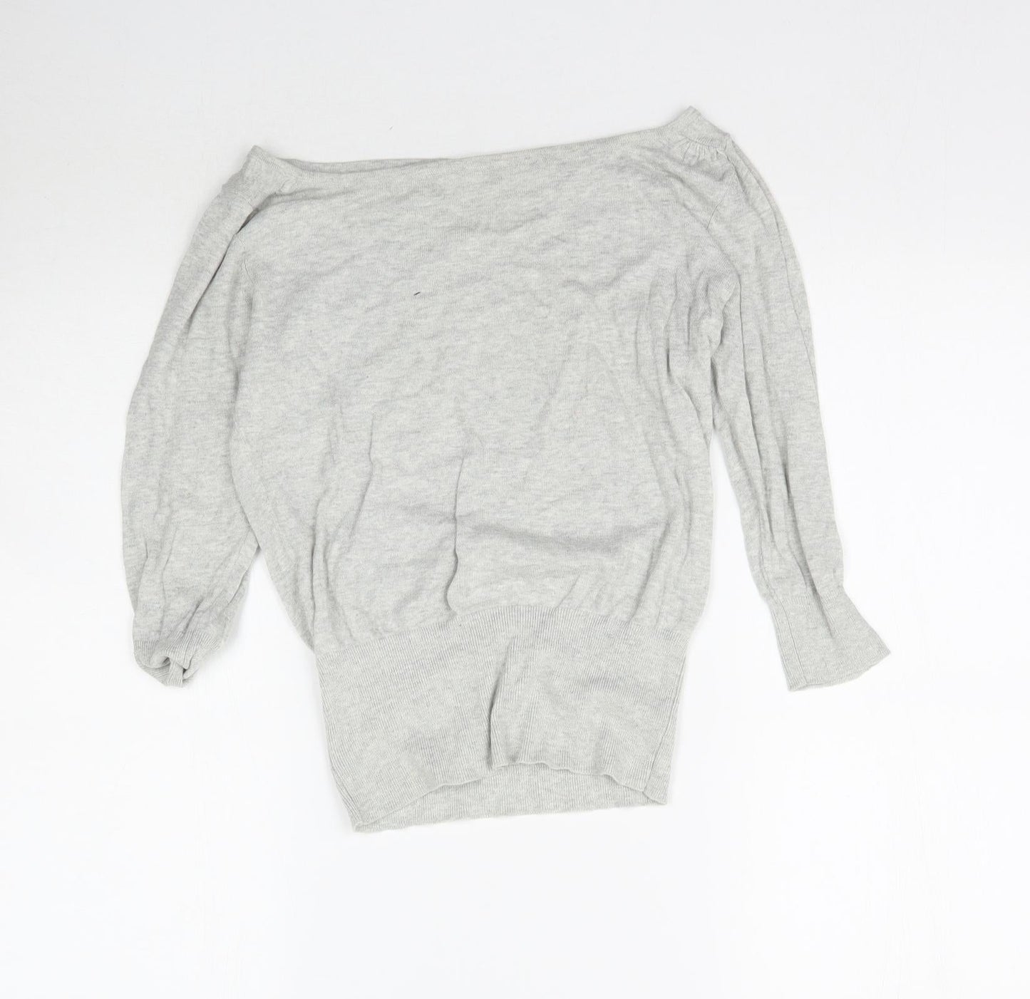 Womens UK Size S Preworn Grey Basic Blouse