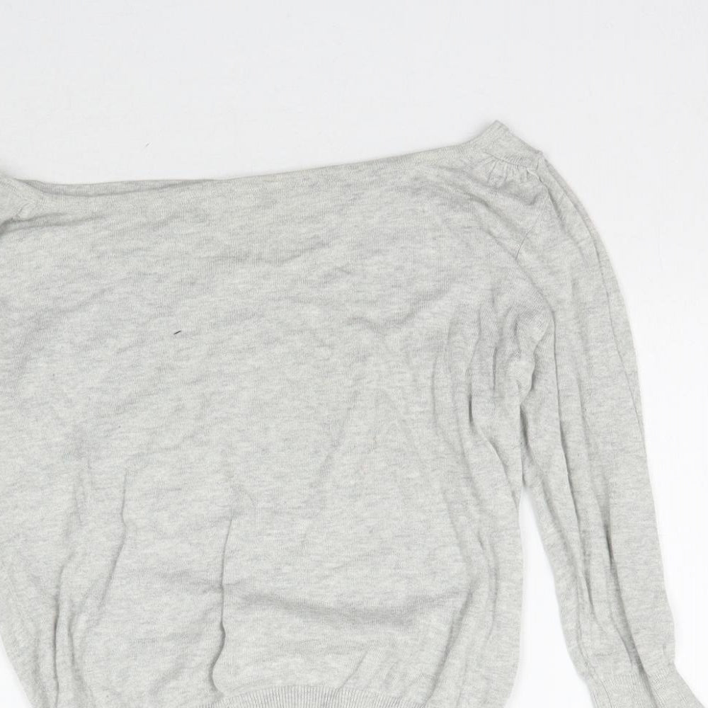Womens UK Size S Preworn Grey Basic Blouse