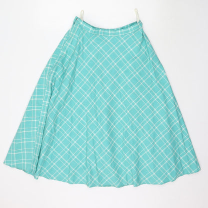 Whim! Womens Green   A-Line Skirt Size 14  - Mint Green / Blue