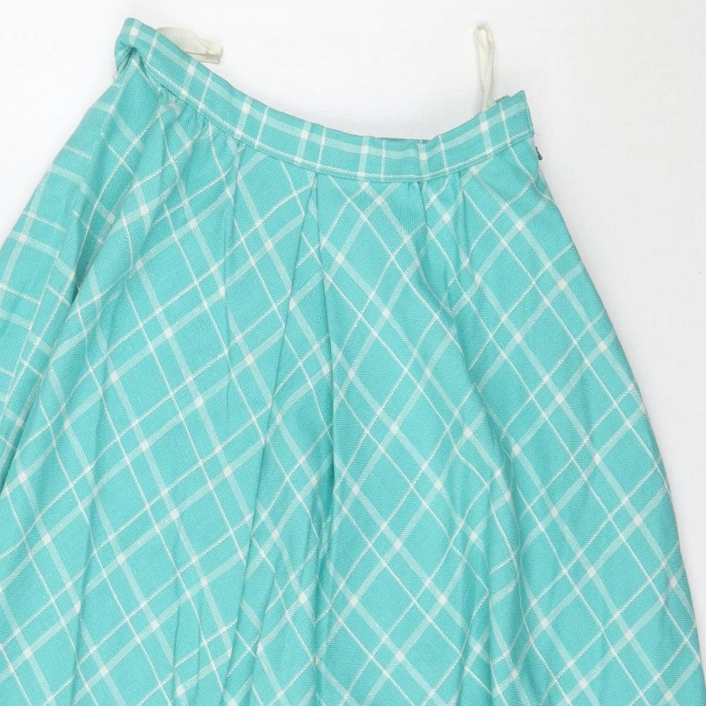 Whim! Womens Green   A-Line Skirt Size 14  - Mint Green / Blue
