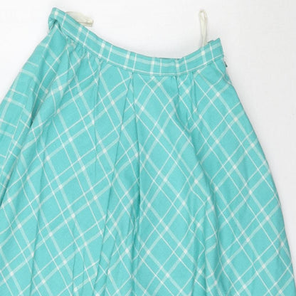 Whim! Womens Green   A-Line Skirt Size 14  - Mint Green / Blue