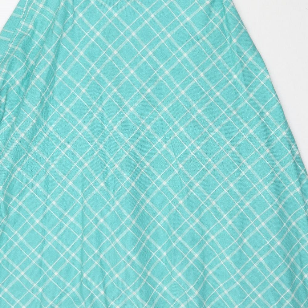Whim! Womens Green   A-Line Skirt Size 14  - Mint Green / Blue