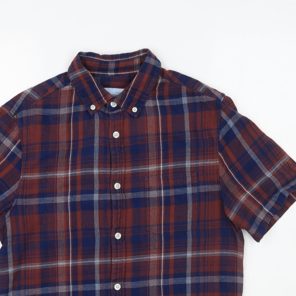 Mens UK Size S Burton Multicoloured  Button-Up Short Sleeve Casual Shirt