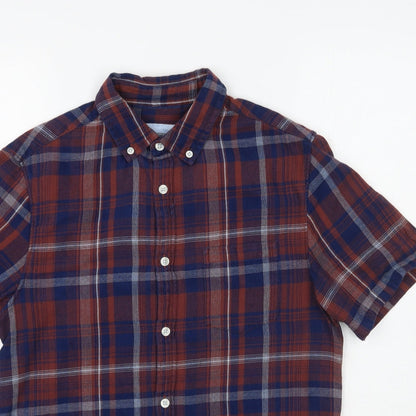 Mens UK Size S Burton Multicoloured  Button-Up Short Sleeve Casual Shirt