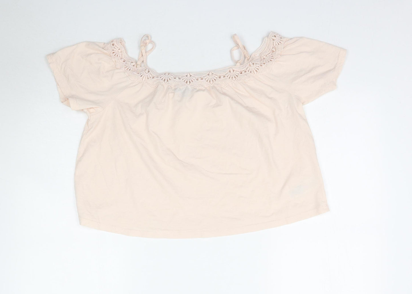 Womens UK Size 10 New Look Pink Basic Blouse