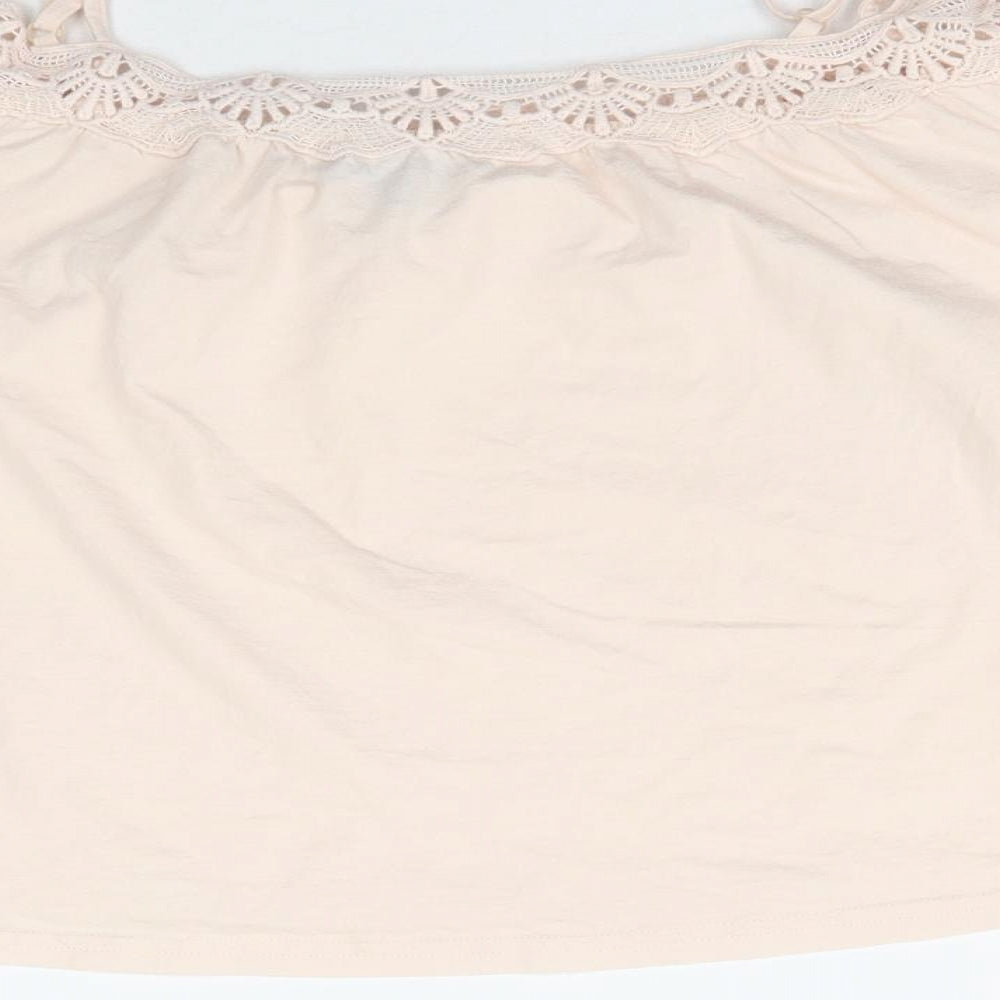 Womens UK Size 10 New Look Pink Basic Blouse