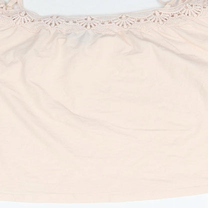 Womens UK Size 10 New Look Pink Basic Blouse