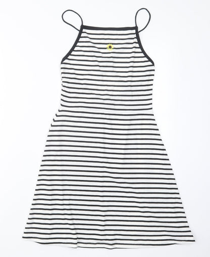 Topshop Womens Black Striped  Mini  Size 10