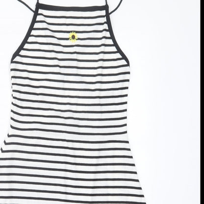 Topshop Womens Black Striped  Mini  Size 10