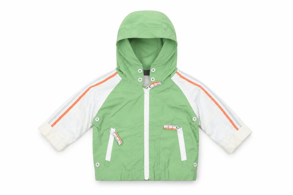 Front view of Next boys’ green jacket, size 3-6, months