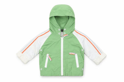 Front view of Next boys’ green jacket, size 3-6, months