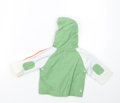 Back view of Next boys’ green jacket, size 3-6, months