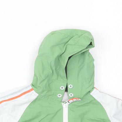 Close-up detail of Next boys’ green jacket, size 3-6, months