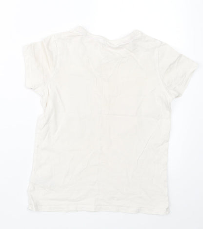 Marks and Spencer Girls Beige Geometric  Top Pyjama Top Size 10-11 Years